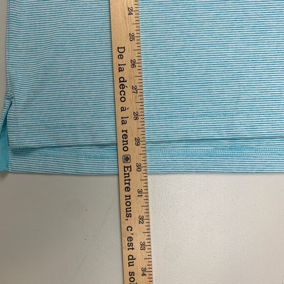 Johnnie-O Mens Shirt Large Blue Striped Polo Prep-Formance Stretch Golf Preppy - Picture 6 of 8